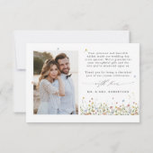 Spring Wildflower Garden Floral Minimalistische br Bedankkaart (Achterkant)