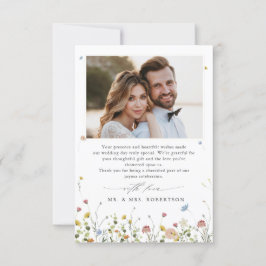 Spring Wildflower Garden Floral Minimalistische br Bedankkaart