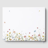 Spring Wildflower Garden Floral Minimalistische br Gastenboek (Achterkant)