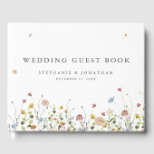 Spring Wildflower Garden Floral Minimalistische br Gastenboek (Voorkant)