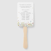 Spring Wildflower Garden Floral Minimalistische br Handwaaier (Achterkant)