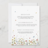 Spring Wildflower Garden Floral Minimalistische br Kaart (Achterkant)