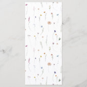 Spring Wildflower Garden Floral Minimalistische br Menu (Achterkant)