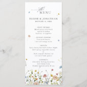 Spring Wildflower Garden Floral Minimalistische br Menu (Voorkant)