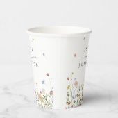 Spring Wildflower Garden Floral Minimalistische br Papieren Bekers (Rechts)