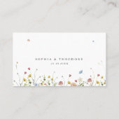 Spring Wildflower Garden Floral Minimalistische br Plaatskaartje (Achterkant)