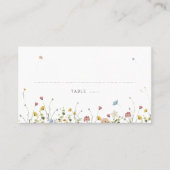 Spring Wildflower Garden Floral Minimalistische br Plaatskaartje (Voorkant)