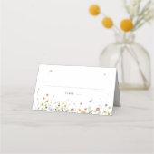 Spring Wildflower Garden Floral Minimalistische br Plaatskaartje (Voorkant)