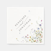 Spring Wildflower Garden Floral Minimalistische br Servet (Voorkant)