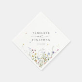 Spring Wildflower Garden Floral Minimalistische br Servet (Hoek)