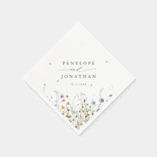 Spring Wildflower Garden Floral Minimalistische br Servet