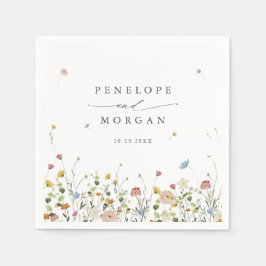 Spring Wildflower Garden Floral Minimalistische br Servet