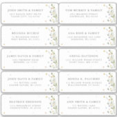 Spring Wildflower Garden Floral Naam Adres Sticker (Voorkant)