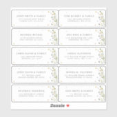 Spring Wildflower Garden Floral Naam Adres Sticker (Vel)