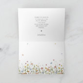 Spring Wildflower Garden Minimalistisch Vrijgezell Bedankkaart (Binnen)