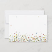Spring Wildflower Garden Minimalistische Bloemenbr RSVP Kaartje (Achterkant)