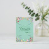Spring Wildflower Garland Bible Scripture Bladwijz Advieskaart (Staand voorkant)