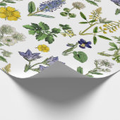 Spring Wildflower Geel en Paarse Bloemen Cadeaupapier (Hoek)