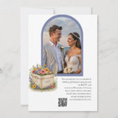 Spring Wildflower geschenkdoos QR Code Foto Bruilo Kaart (Achterkant)