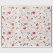 Spring Wildflower Gift Wrap Verpakking Papier (Vlak)