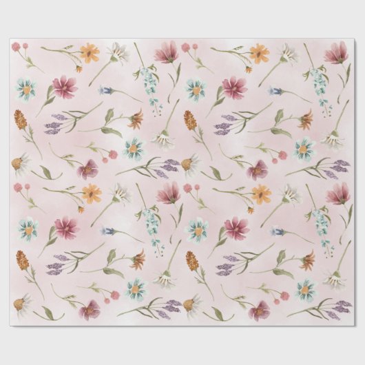 Spring Wildflower Gift Wrap Verpakking Papier (Vlak)