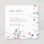 Spring wildflower gouden cirkel visitekaartje (Achterkant)