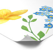 Spring Wildflower Kies een stoel Gepersonaliseerde Poster (Hoek)
