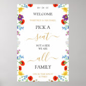 Spring Wildflower Kies een stoel Gepersonaliseerde Poster (Voorkant)