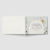 Spring Wildflower | Licht blauw-bruiloft gastboek Gastenboek (Volledig)