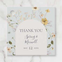 Spring Wildflower | Licht blauw Dank u Bedankjes Labels