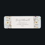 Spring Wildflower | Licht blauw retouradres Etiket<br><div class="desc">Deze voorjaarsbloem | Het lichtblauwe label met het retouradres is perfect voor je bijtende bruiloft. Het ontwerp is voorzien van kleurrijke, elegante, minimalistische waterverf wilde bloemen. Het doet de kijker denken aan een klassieke eenvoudige bohemische zomertuinweide. Een hoogtepunt van het ontwerp is hoe de bloem en de groen minimaal en...</div>