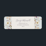 Spring Wildflower | Licht blauw retouradres Etiket<br><div class="desc">Deze voorjaarsbloem | Het lichtblauwe label met het retouradres is perfect voor je bijtende bruiloft. Het ontwerp is voorzien van kleurrijke, elegante, minimalistische waterverf wilde bloemen. Het doet de kijker denken aan een klassieke eenvoudige bohemische zomertuinweide. Een hoogtepunt van het ontwerp is hoe de bloem en de groen minimaal en...</div>