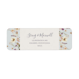 Spring Wildflower | Licht blauw retouradres Etiket