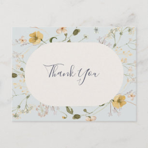 Spring Wildflower   Lichte blauwe bruiloft Harteli Briefkaart