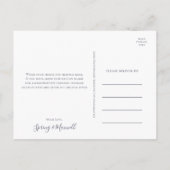 Spring Wildflower | Lichte blauwe bruiloft Harteli Briefkaart (Achterkant)