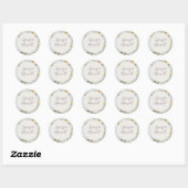 Spring Wildflower | Lichte blauwe bruiloft Ronde Sticker (Vel)