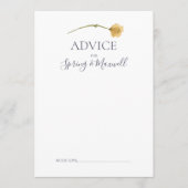 Spring Wildflower | Light blue Weddenvice Card Advieskaart (Voorkant)