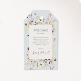 Spring Wildflower | Light Blue Wedding Welcome Cadeaulabel