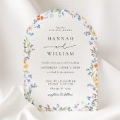 Spring Wildflower Lijst bruiloft Kaart