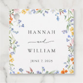 Spring Wildflower Lijst Garden Wedding Bedankjes Labels (Voorkant)
