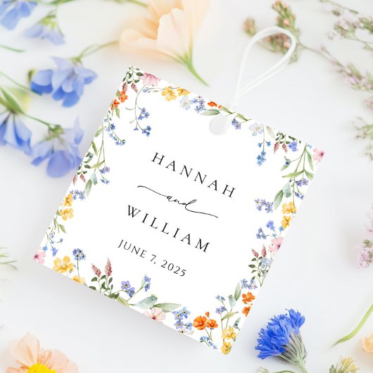 Spring Wildflower Lijst Garden Wedding Bedankjes Labels