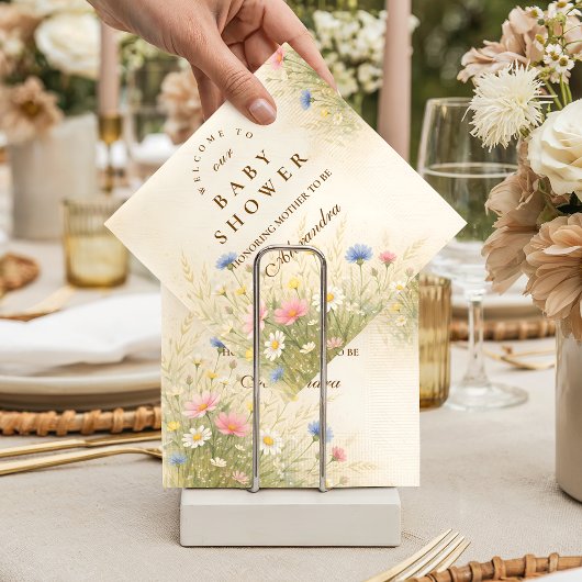 Spring Wildflower Meadow Baby Shower Servet