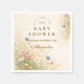 Spring Wildflower Meadow Baby Shower Servet (Voorkant)