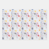 Spring Wildflower Meadow Bloemtuin Modern Inpakpapier Vel (Voorkant 3)