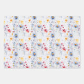 Spring Wildflower Meadow Bloemtuin Modern Inpakpapier Vel (Voorkant 2)