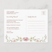 Spring Wildflower Meadow Bruiloft Save the Date Aankondigingskaart (Achterkant)