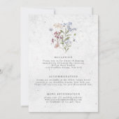 Spring Wildflower Meadow Details Huwelijk Kaart (Achterkant)