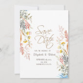 Spring Wildflower Meadow Dried Save the Date (Voorkant)