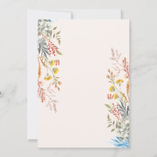 Spring Wildflower Meadow Dried Save the Date (Achterkant)