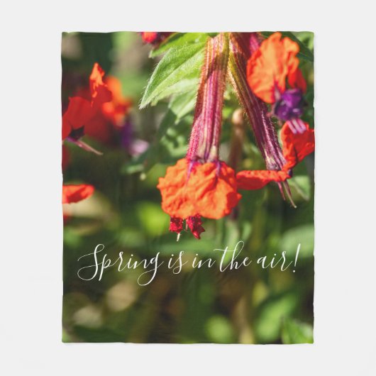 Spring Wildflower Meadow Floral Fleece Blanket Deken (Voorkant)